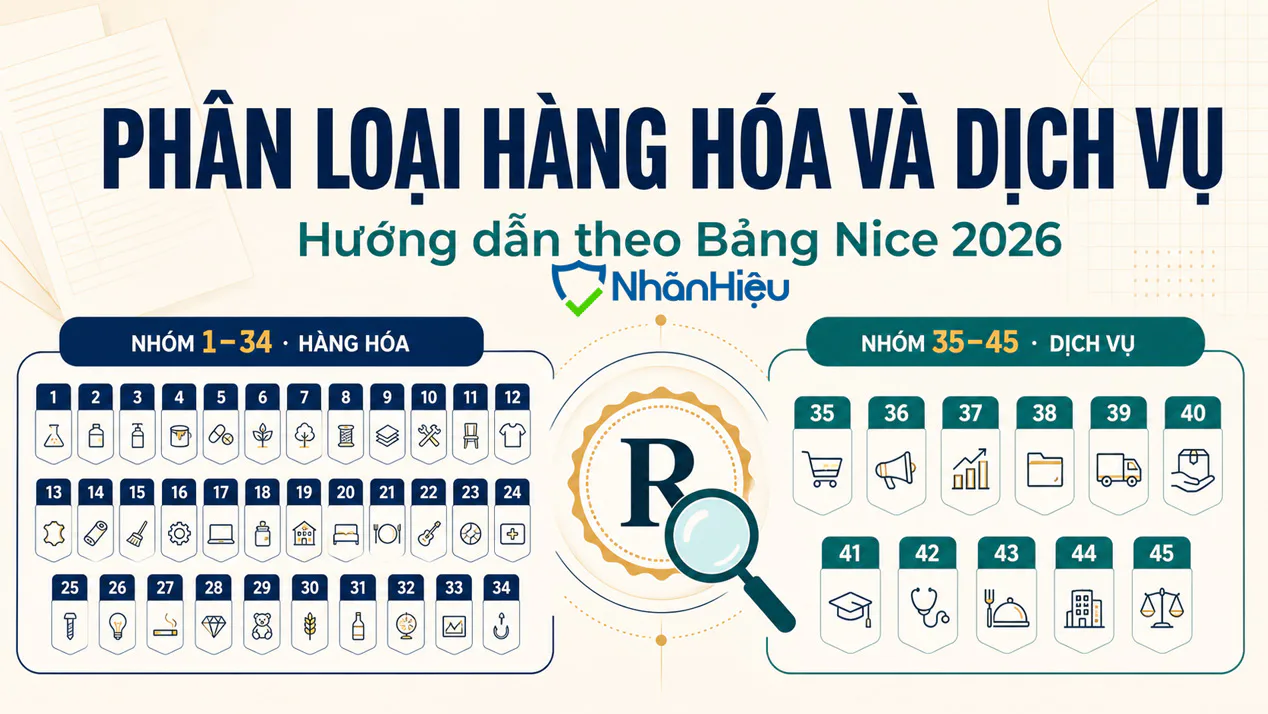 Phân loại hàng hóa và dịch vụ trong đăng ký nhãn hiệu: Hướng dẫn theo Bảng Nice 2026